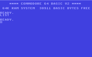 Schermata apertura Commodore 64