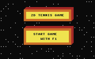 2D Tennis Game  c64