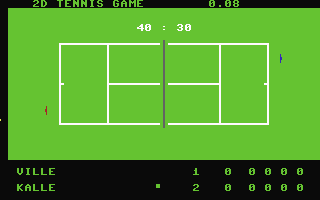 2D Tennis Game  screensoh giochi per emulatore c64