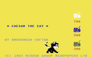 Caesar the Cat By: 	Andromeda Software
Add copyright: 	Mirror Group Newspapers
Genre: 	Action</c> commodere 64 rom