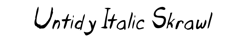 Untidy Italic Skrawl
