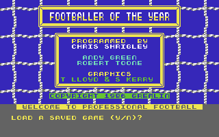 Footballer of the Year  c64