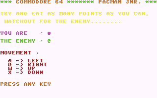Pacman Jnr.  c64