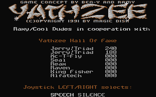 Yathzee  c64