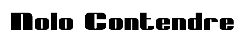 Nolo Contendre