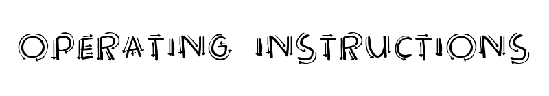 Operating Instructions